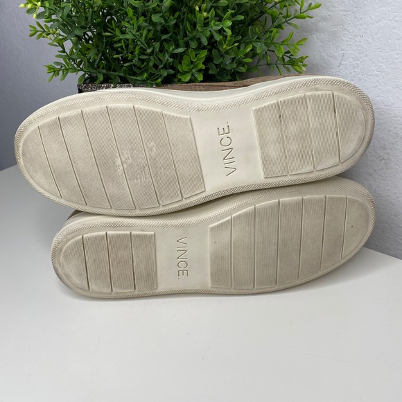 Vince Mens Ace Suede Perforated Slip On Sneakers Tan Size 8‎ US/41 EU main image 7